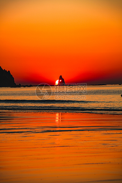 青岛石老人海水浴场海上日出中国十大最美日出观赏地图片