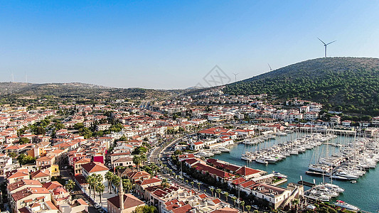 航拍土耳其旅游城市阿尔恰特城市风光图片
