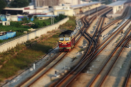 铁路路轨移轴摄影背景图片