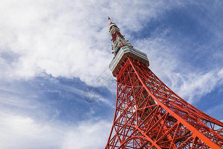 日本东京塔东京地标东京塔特写背景