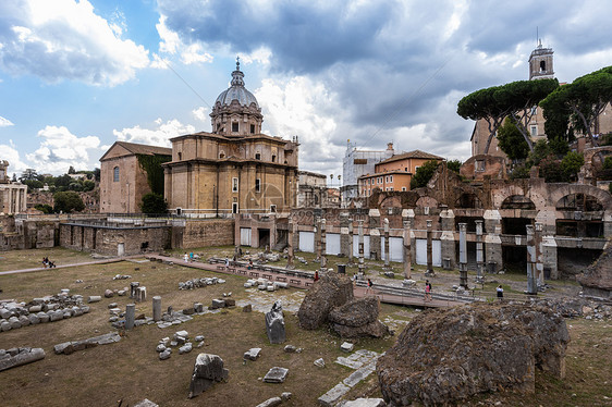 意大利古罗马建筑遗址古罗马帝国广场图片