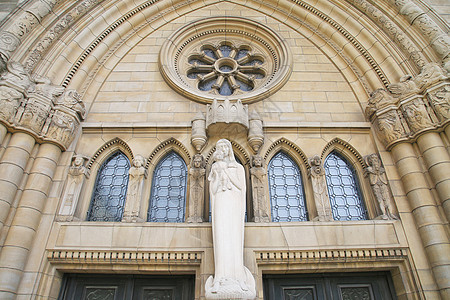 卢森堡圣母主教堂大门图片