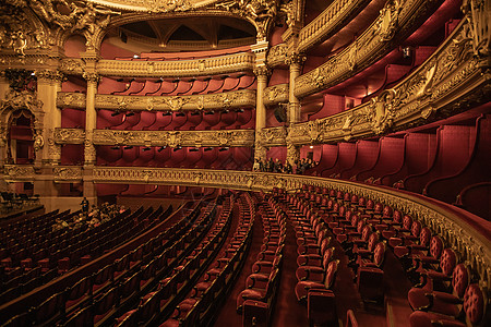 法国旅游景点法国巴黎歌剧院演出大厅背景