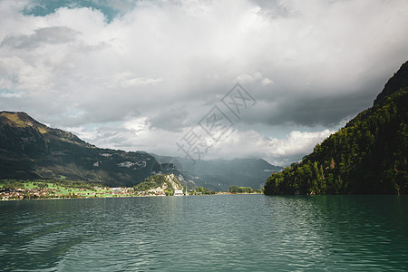 瑞士布里恩茨湖风光背景