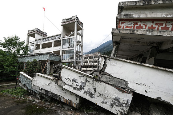 四川阿坝州汶川县映秀镇大地震遗址图片