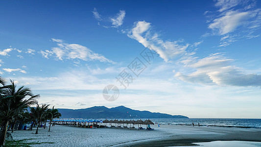 越南岘港海滨风光背景图片