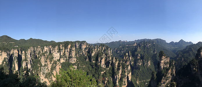 张家界山川湖南张家界天子山全景背景