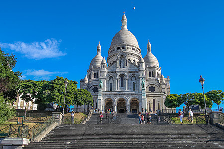 法国巴黎圣心大教堂背景图片