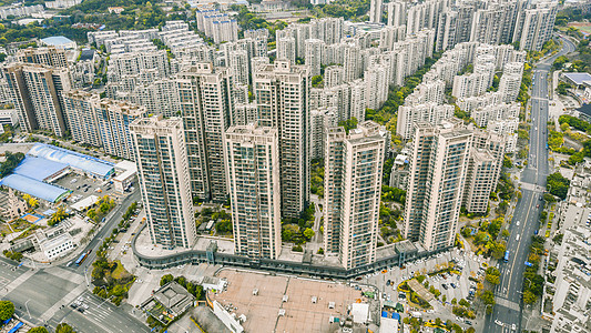 高档小区福建福州现代城市小区楼宇建筑背景