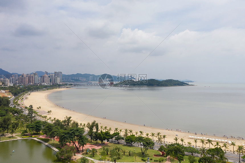 广东珠海海景沙滩海岸线图片