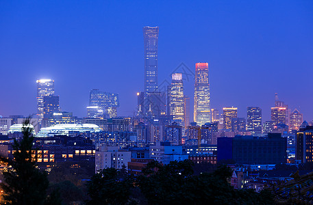 北京商圈北京景山公园俯视图背景