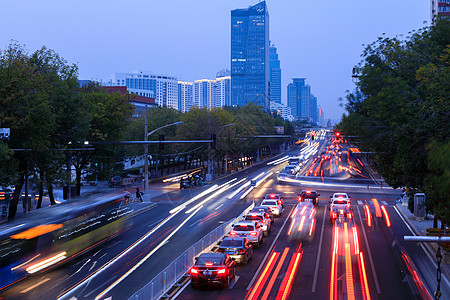 俯视道路北京市朝阳区道路车流俯视图背景