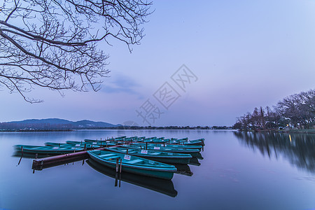 杭州西湖杨公提游船背景图片