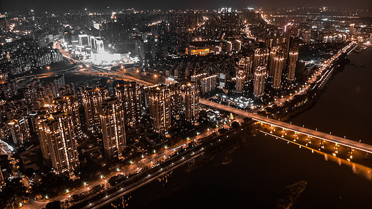 福州尤溪州大桥航拍夜景图片