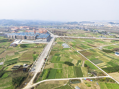 航拍湖南怀化乡村田园高清图片