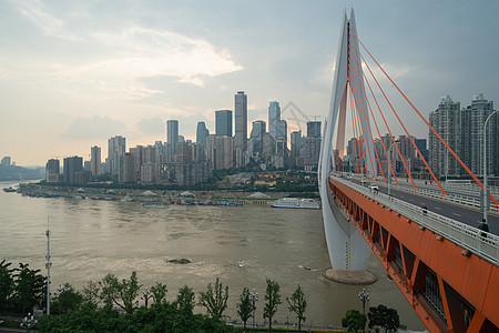 重庆江景观景台风光背景