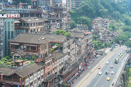 重庆旅游商业地标景点洪崖洞高清图片