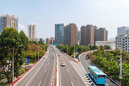 厦门仙岳路与海沧大桥交汇处背景图片