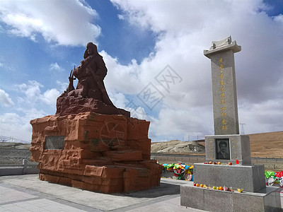 青海可可西里保护区索南达杰烈士纪念碑背景图片
