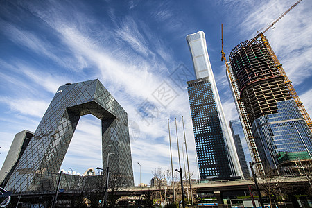 北京市地标素材国贸标志性建筑——中央电视台背景