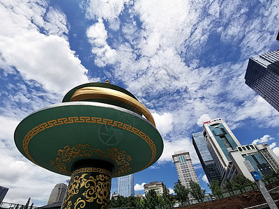 成都天空成都天府广场背景