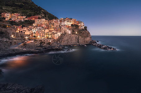 意大利五渔村风光背景图片