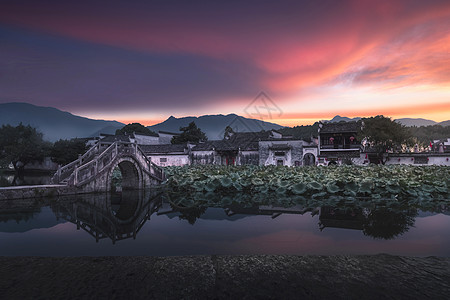 古镇风光海报大美宏村风光背景