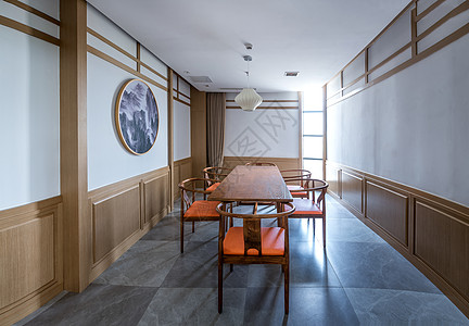 老式餐厅中式风格室内装修背景