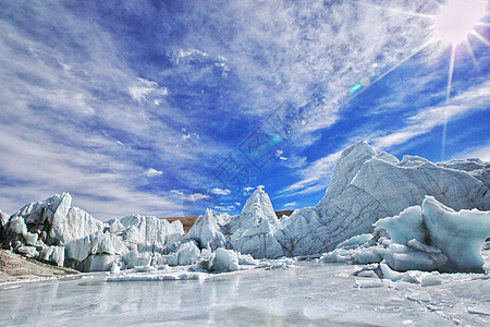 西藏山南40加措冰川图片