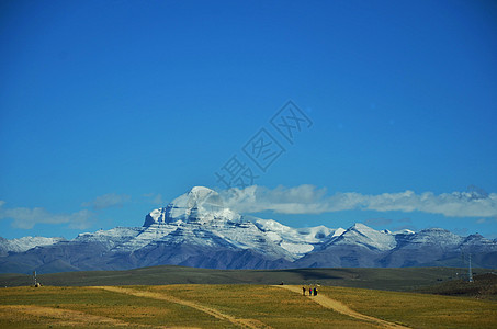 东方圣山冈仁波齐圣山背景