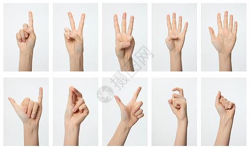 数字一到十手势手语图片