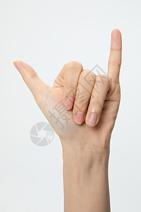 数字6特写手势手语图片