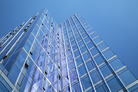 高楼城市建筑玻璃幕墙商务仰拍背景