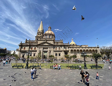 墨西哥瓜达拉哈拉大教堂背景