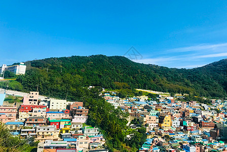 九族文化村韩国釜山甘州文化村背景