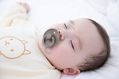 婴儿睡觉睡眠面部特写图片