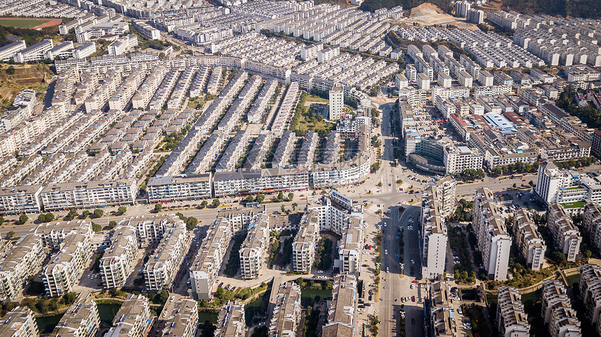 婺源县航拍楼市建筑图片