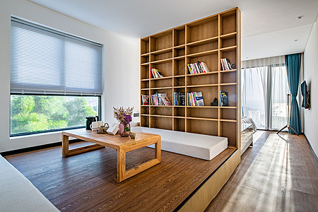 民宿书房中式朴素,图片素材