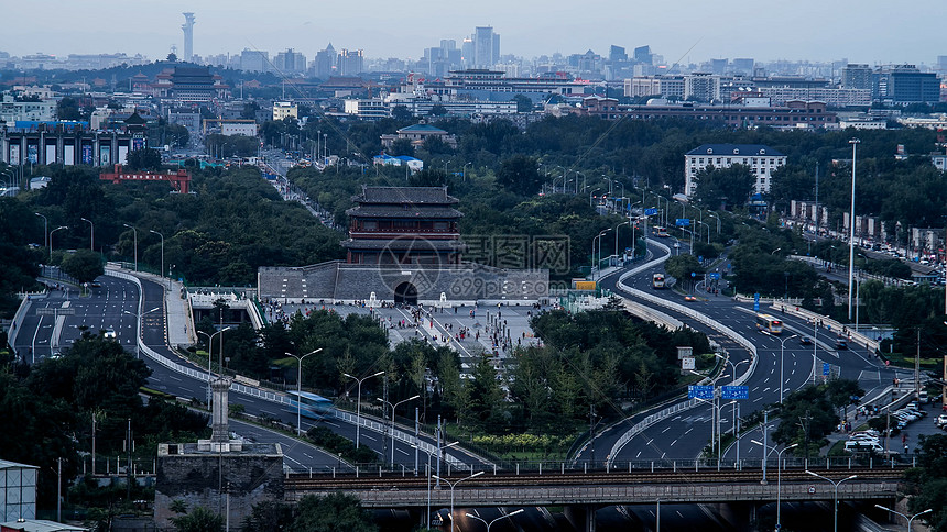 北京中轴线城市交通风光图片