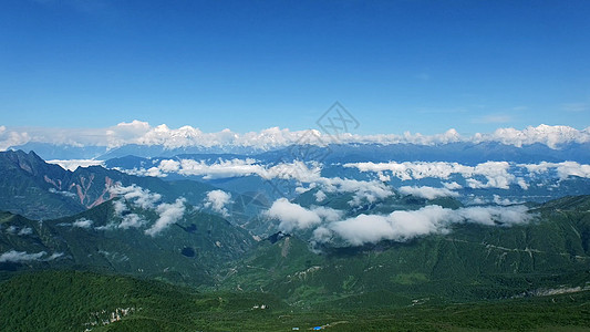 彩色太阳牛背山云海背景