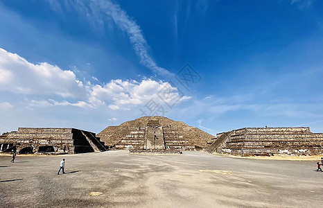 墨西哥太阳金字塔背景图片