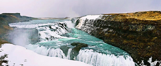 冰岛黄金瀑布图片