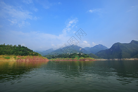 白帝城风景湖北省宜昌长寿古镇白帝城巫山小三峡背景