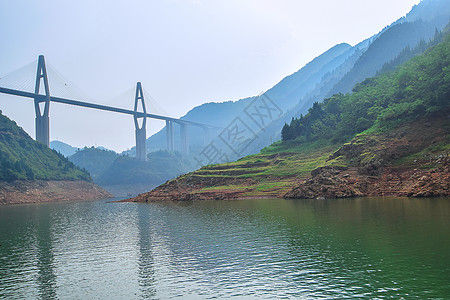 白帝城风景重庆市奉节县的白帝城三峡风景背景