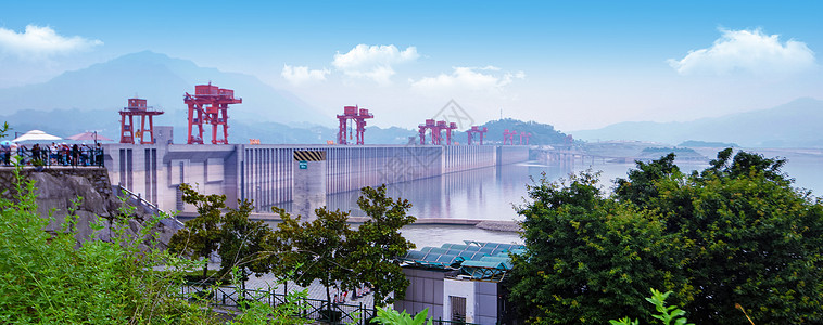 湖北省宜昌三峡大坝风景区背景