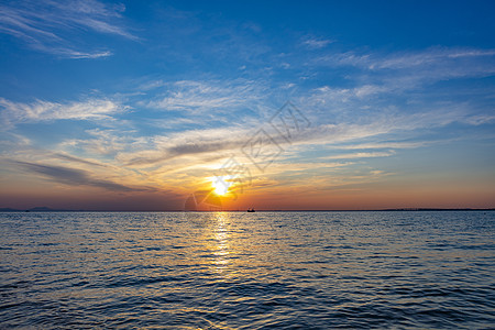 晚霞紫禁城海上日落晚霞漫天背景