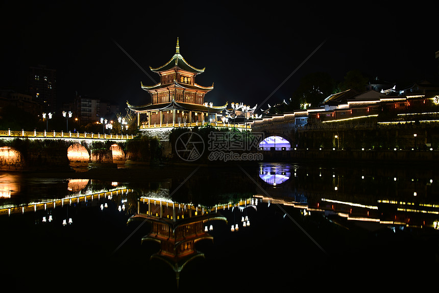 贵阳甲秀楼夜景图片