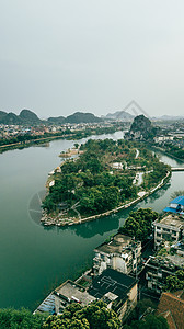 竖拍竖屏桂林风景漓江公园旅游城市图片