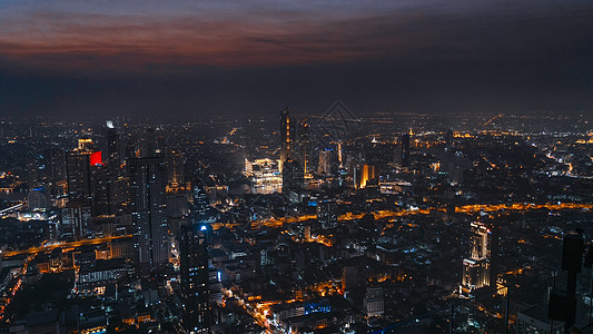 泰国曼谷城市夜景实拍图片