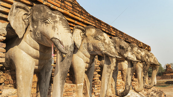 泰国象神雕塑遗址遗迹图片